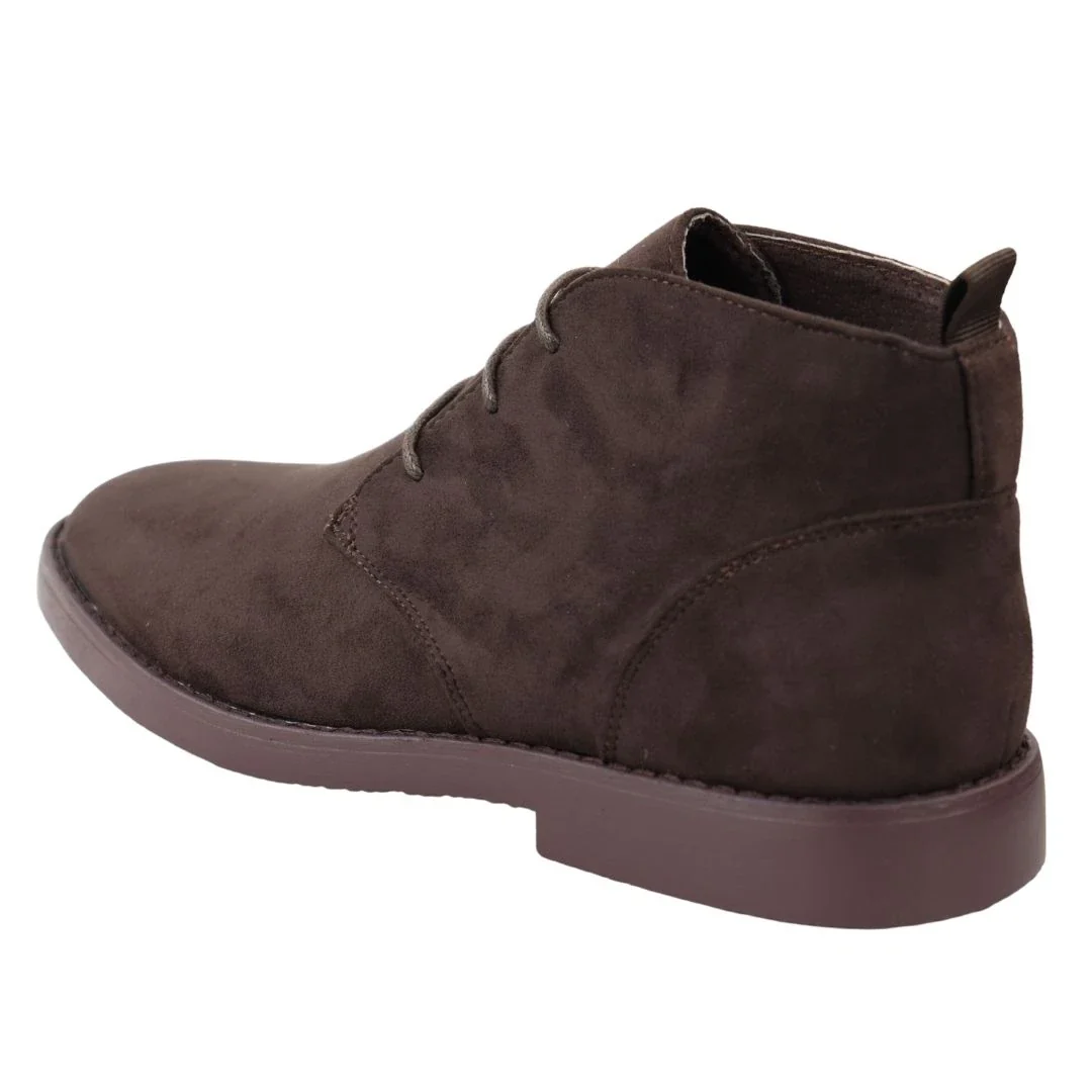 Mens’s Chukka Desert Lace Up Brown Ankle Boots - Image 4
