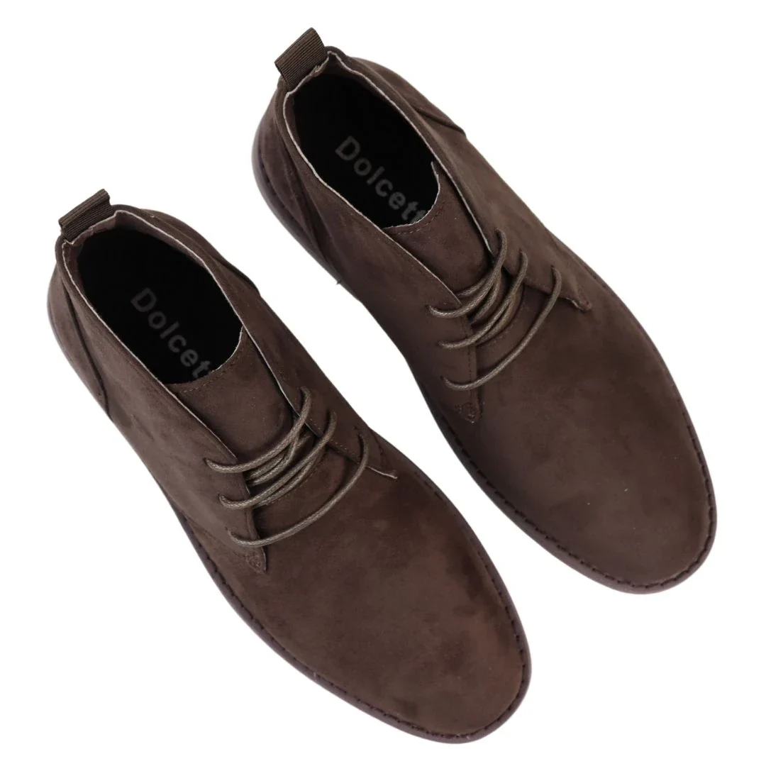 Mens’s Chukka Desert Lace Up Brown Ankle Boots - Image 5