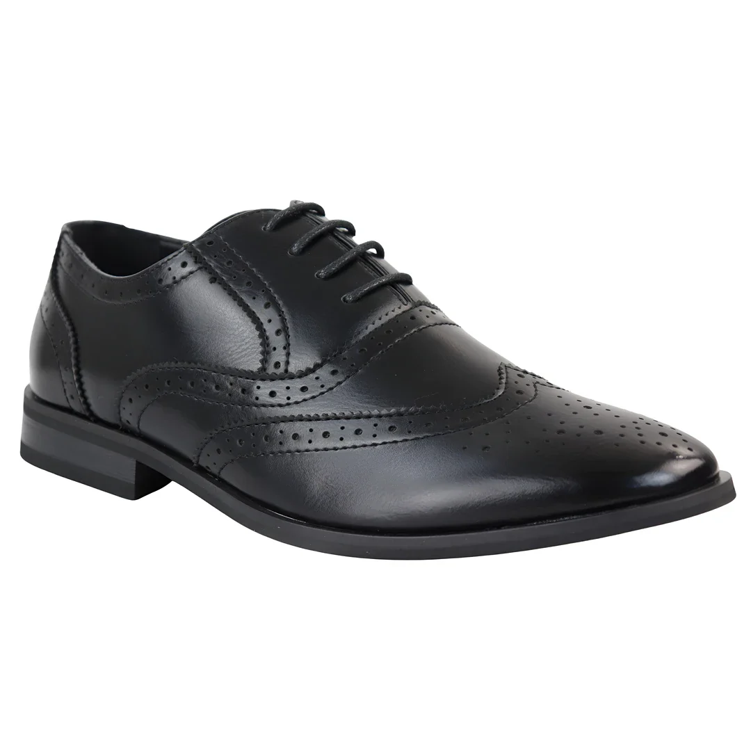 Men’s Black Brogues Shoes - Image 2