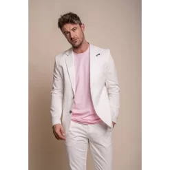 Mario – Men’s Smart Summer Cream Blazer