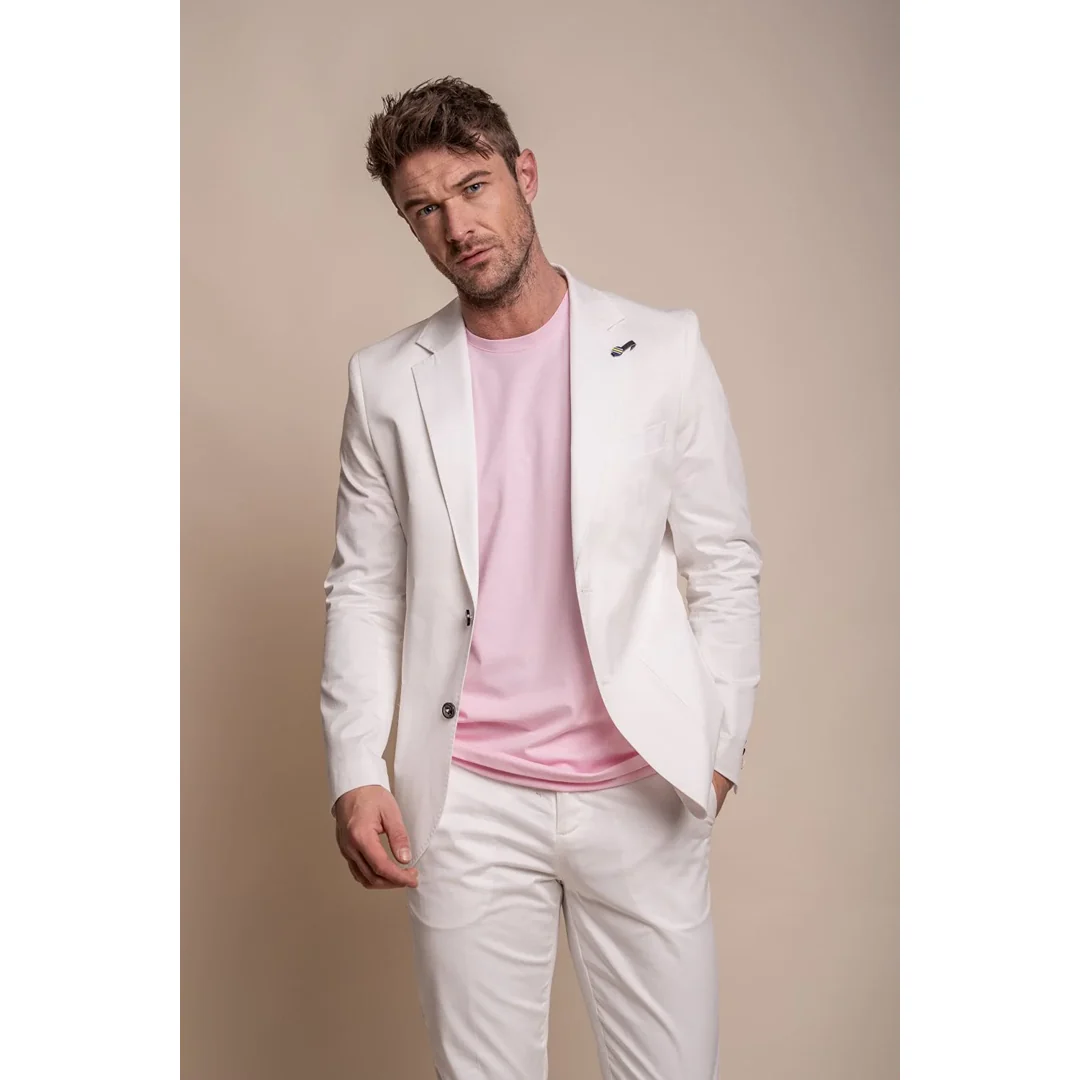 Mario – Men’s Smart Summer Cream Blazer