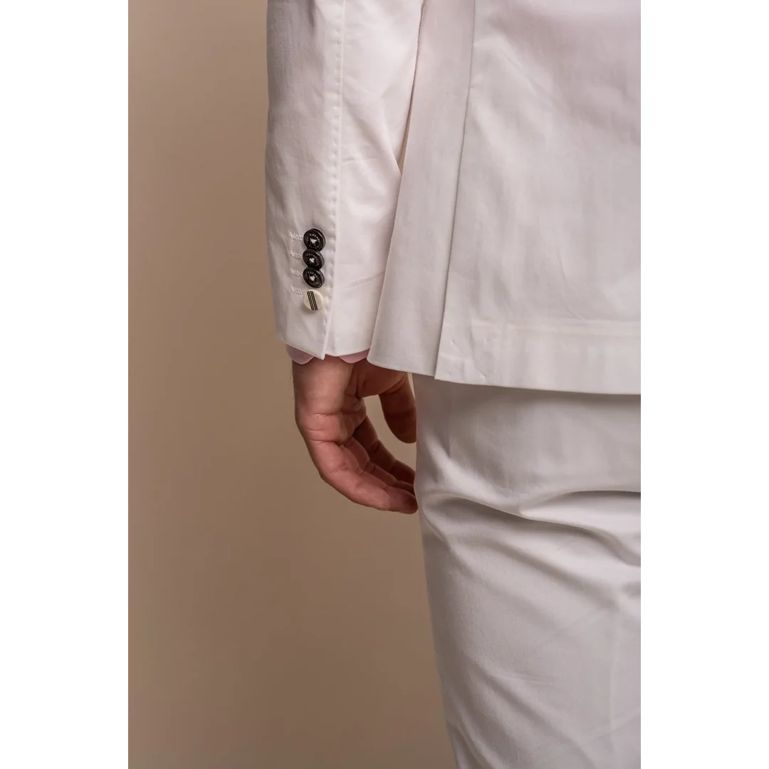 Mario – Men’s Smart Summer Cream Blazer - Image 4