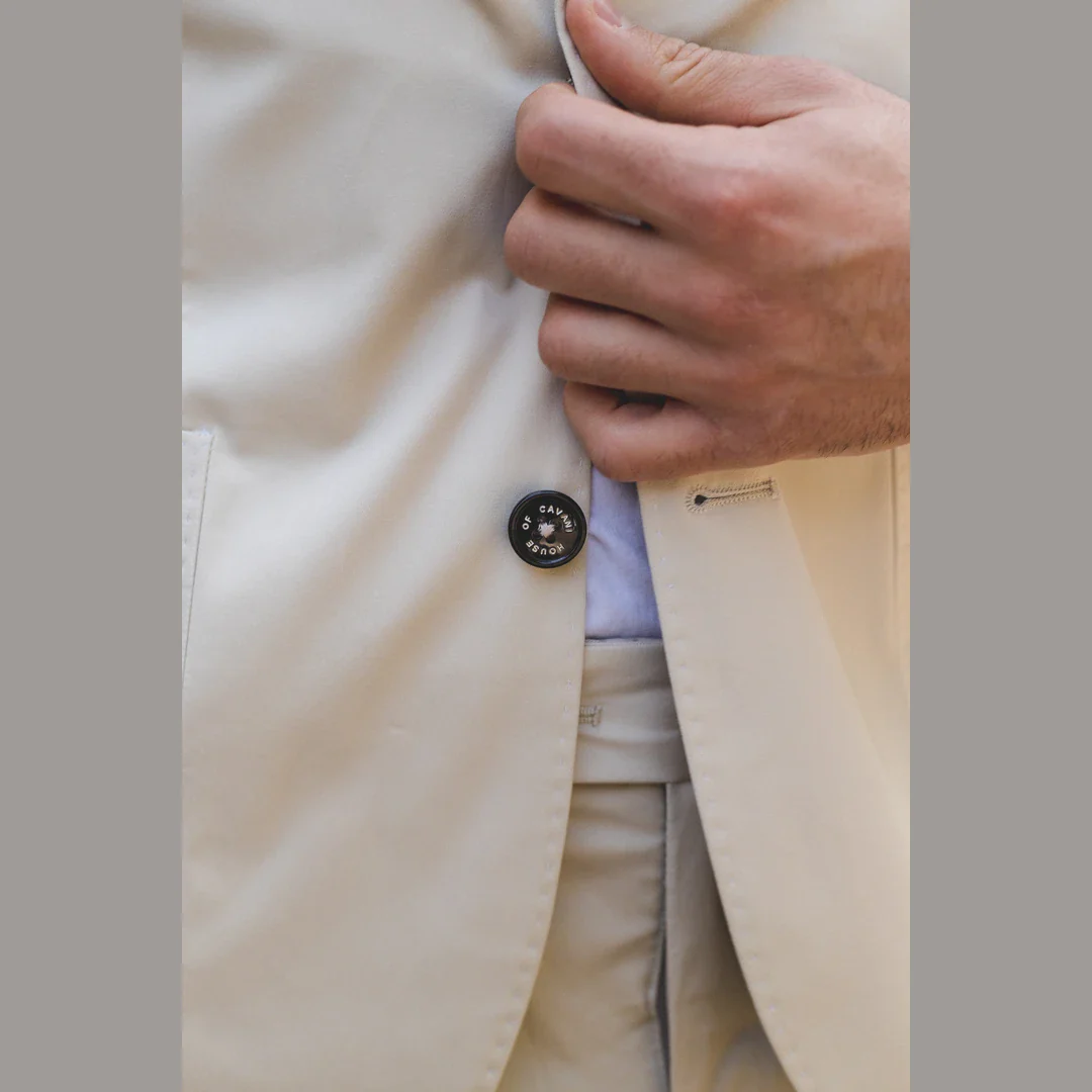 Mario – Men’s 2 Piece Summer Suit Beige Office Wedding Classic Italian - Image 4