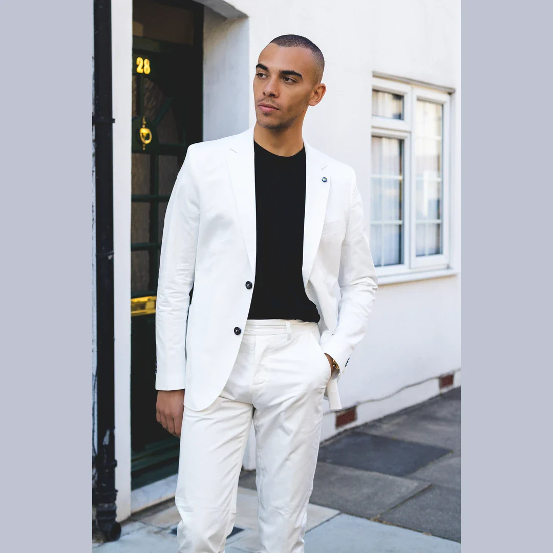 Mario – Men’s 2 Piece Summer Suit Cream Office Wedding Classic Italian - Image 2