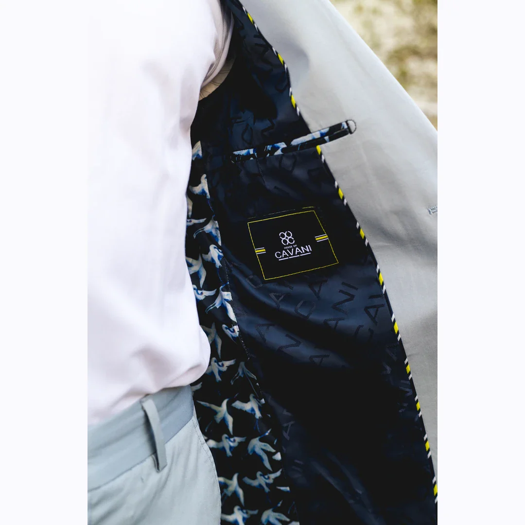 Mario – Men’s 2 Piece Summer Suit Light Blue Office Wedding Classic Italian - Image 5