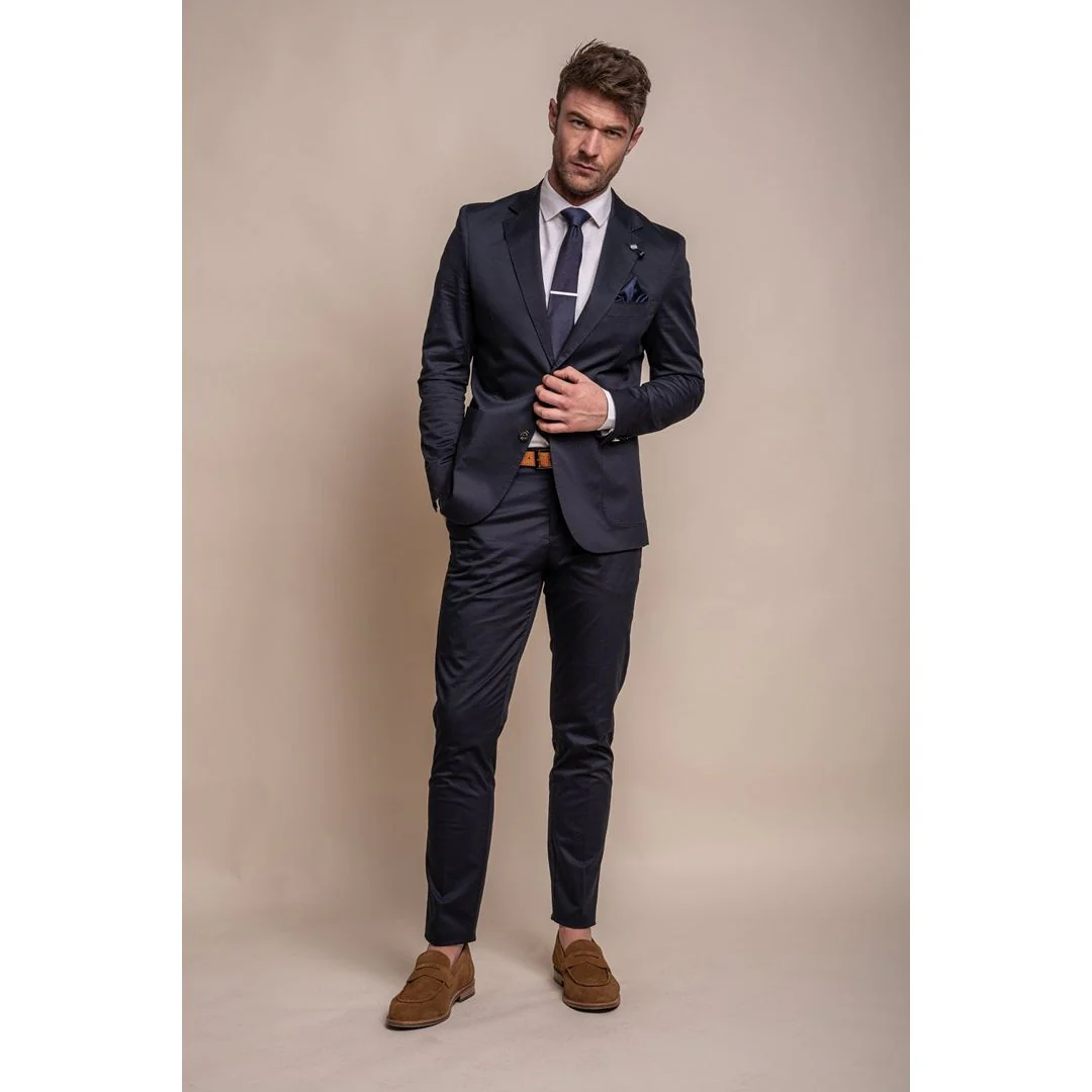 Mario – Men’s Classic Summer Navy 2 Piece Suit