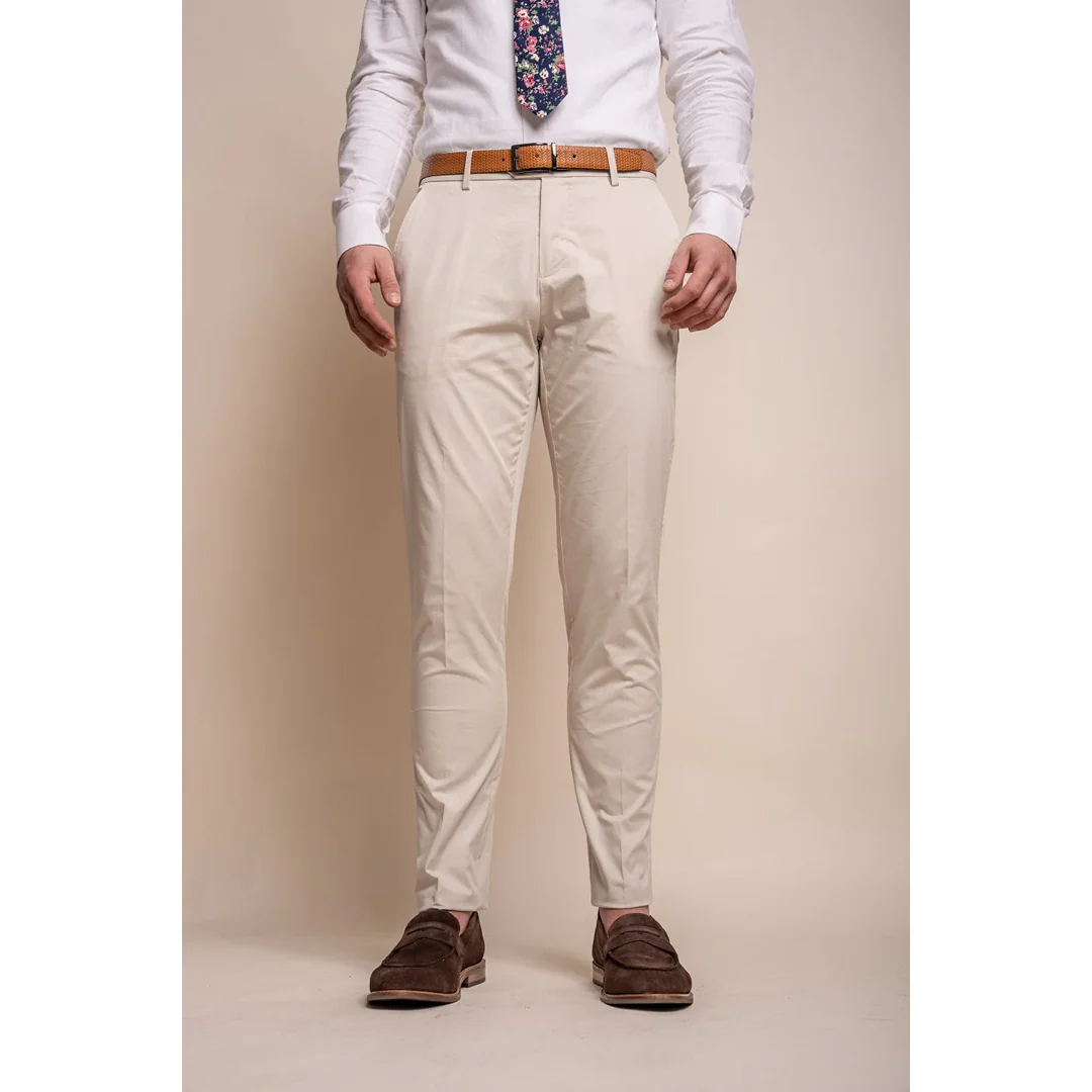 Mario – Men’s Summer Beige Trousers