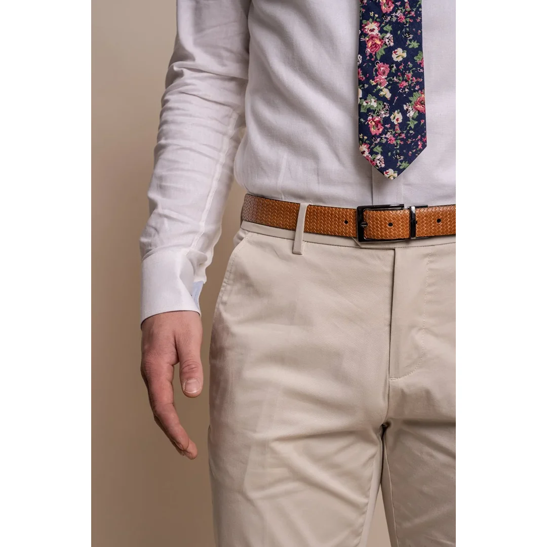 Mario – Men’s Summer Beige Trousers - Image 4