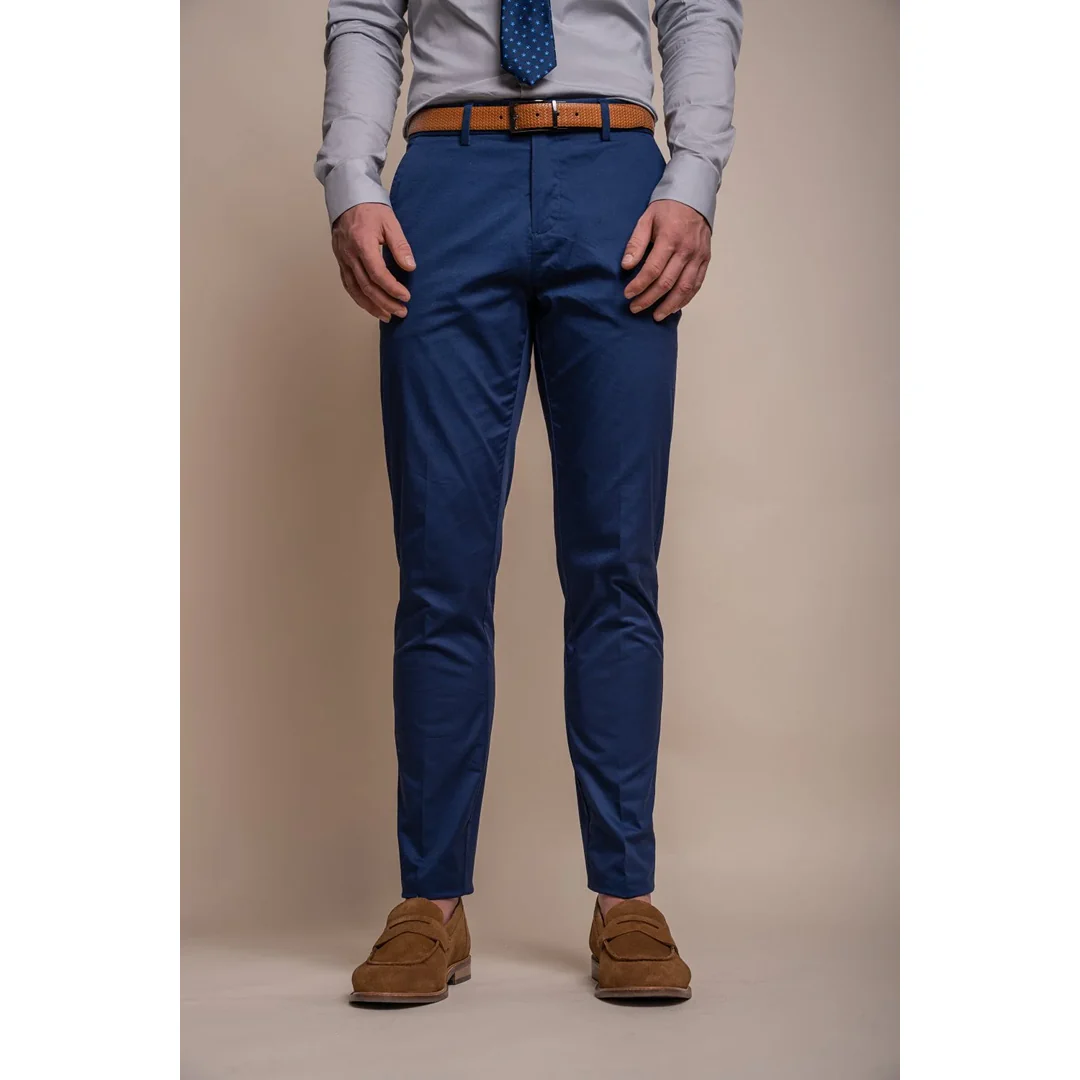 Mario – Men’s Summer Blue Smart Trousers