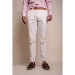 Mario – Men’s Smart Summer Cream Trousers