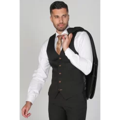 Mayfair- Men’s Plain Black Waistcoat