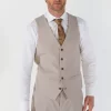 Mayfair – Men’s Beige Birdseye Waistcoat