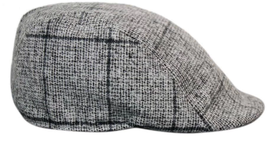 Marc Darcy Kristian Mens Tweed Vintage Retro Grandad Flat Caps Hats Peaky Blinders Check Classic - Image 2