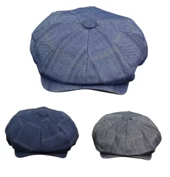 Men’s 8 Panel Peaky BlindersTweed Flat Cap – Cavani Connall