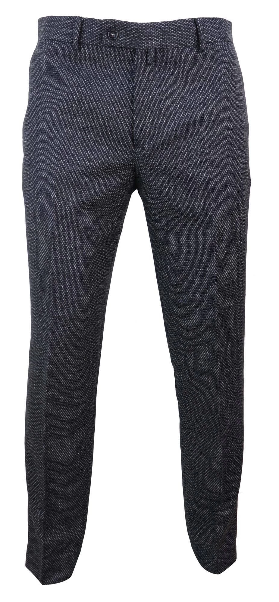 Men’s Black Tweed Vintage Trousers – STZ14