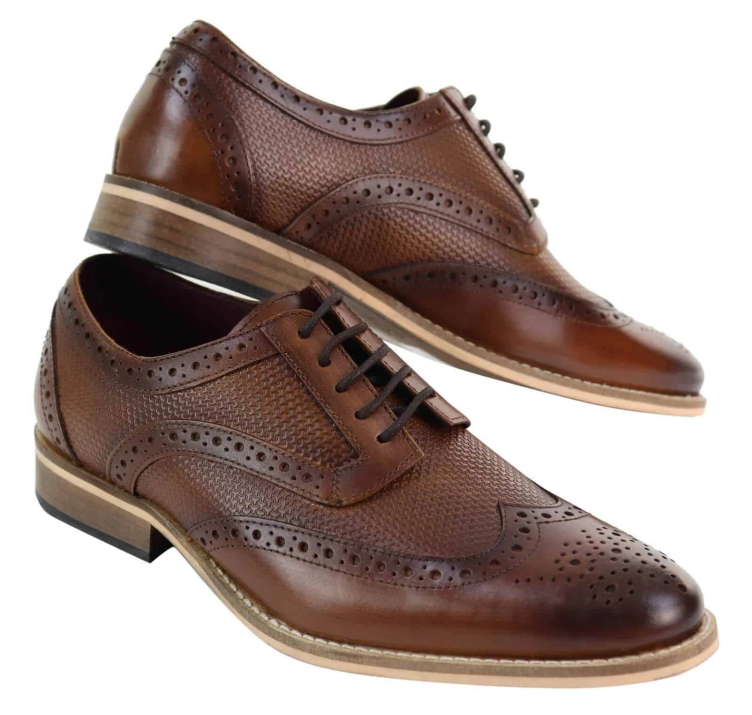 Mens Oxford Shoes With Modern Pattern - Image 7