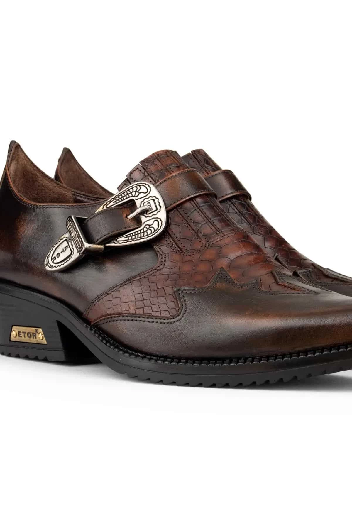 Mens Real Leather Riding Shoes With Buckle - Image 5