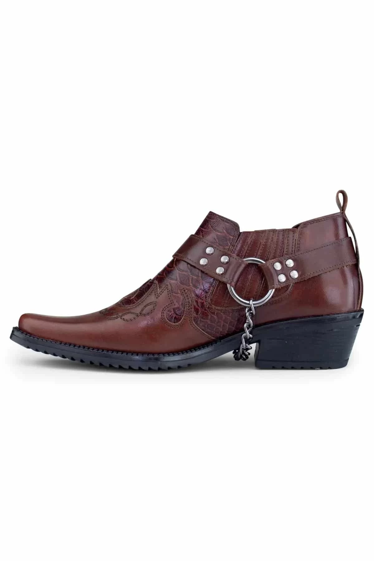Mens Real Leather Riding Shoes With Chain - Image 3