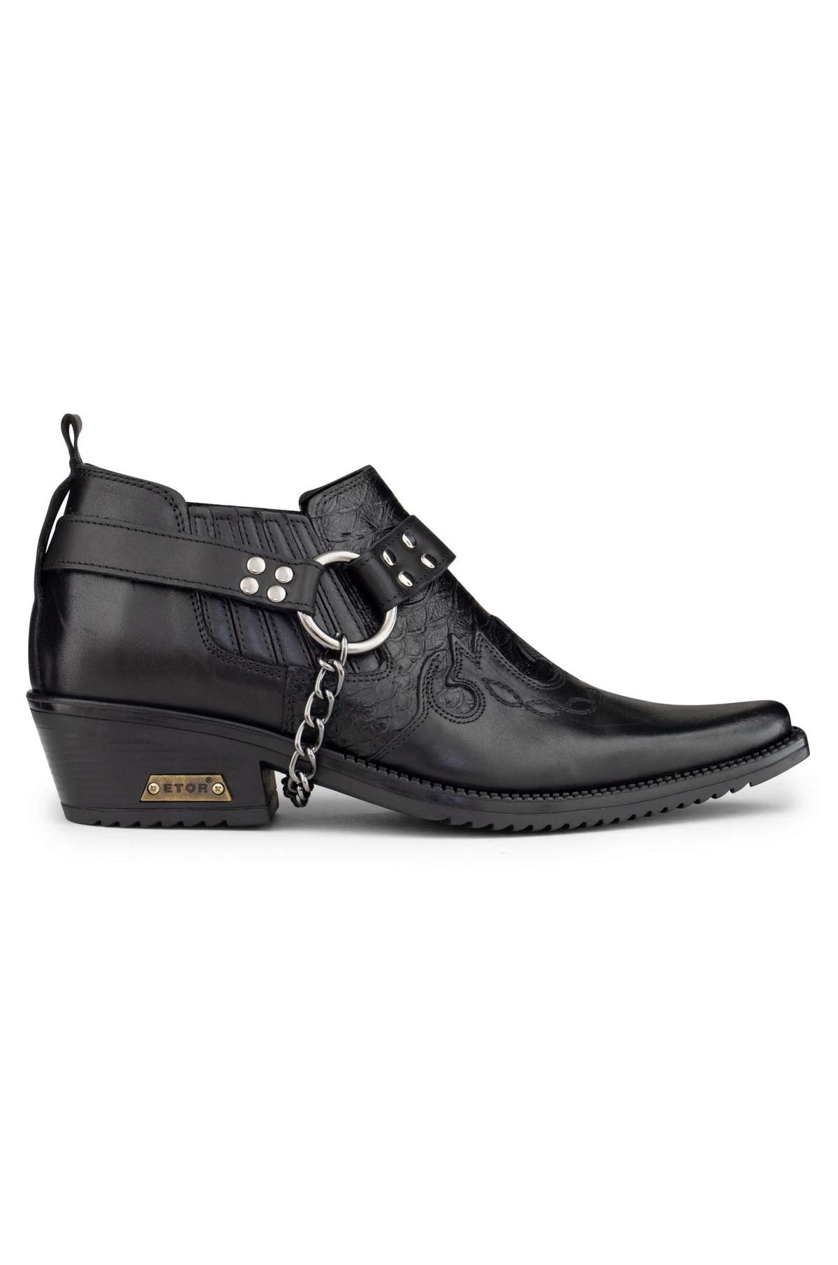 Mens Real Leather Riding Shoes With Chain - Image 7