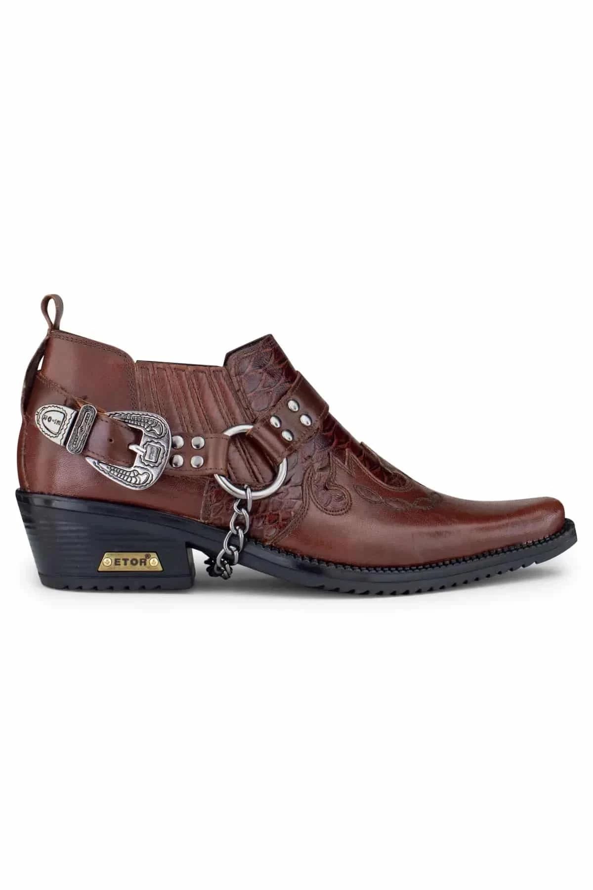 Mens Real Leather Riding Shoes With Chain - Image 6