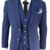 Mens Blue Summer Linen Suit