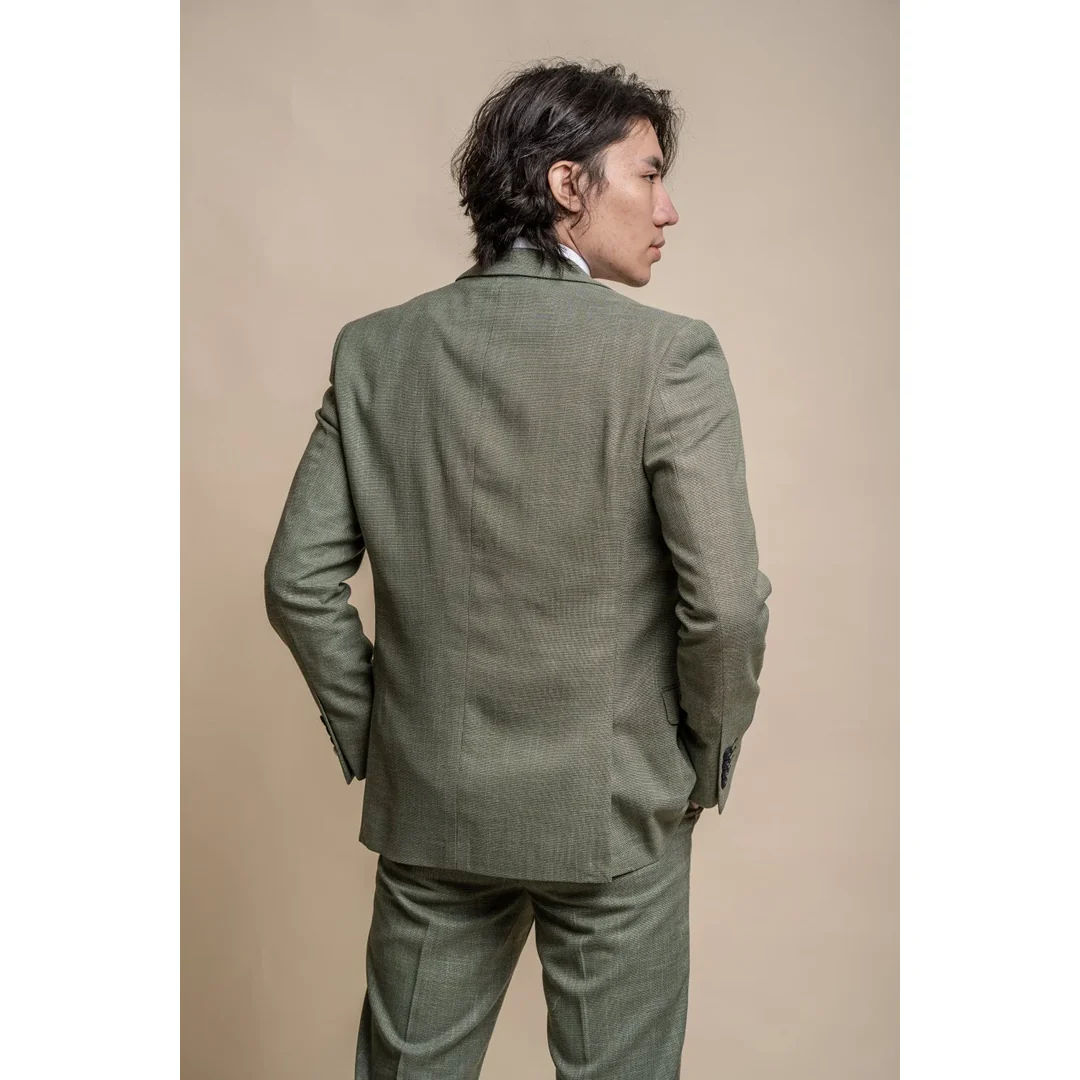 Miami – Men’s Sage Green Summer Blazer - Image 3