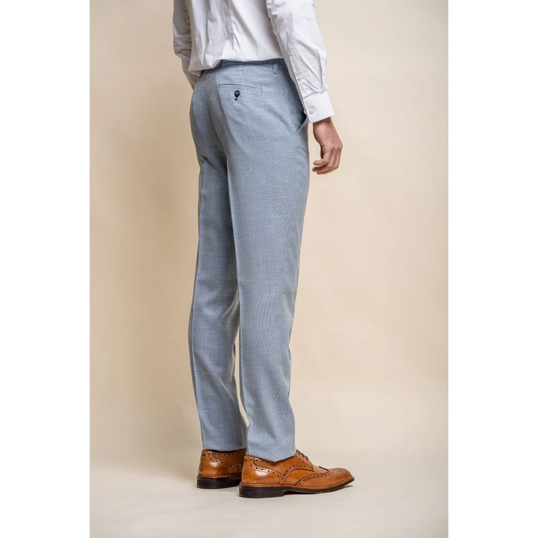 Miami – Men’s Summer Light Blue Trousers - Image 3