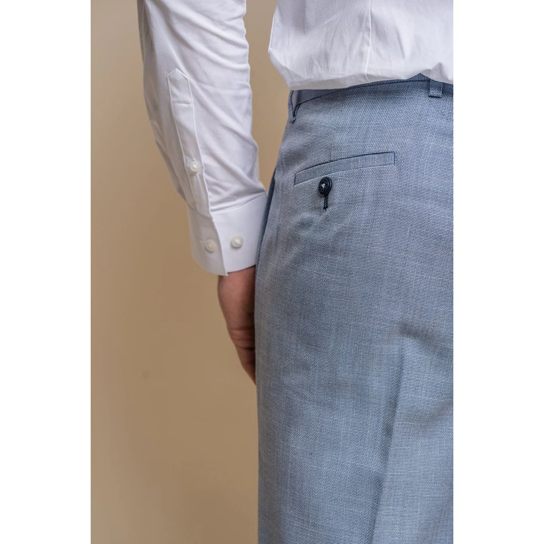 Miami – Men’s Summer Light Blue Trousers - Image 5