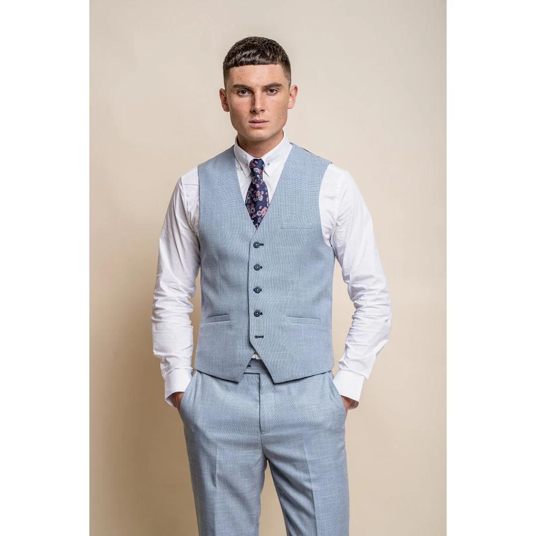 Miami – Men’s Summer Light Blue Waistcoat