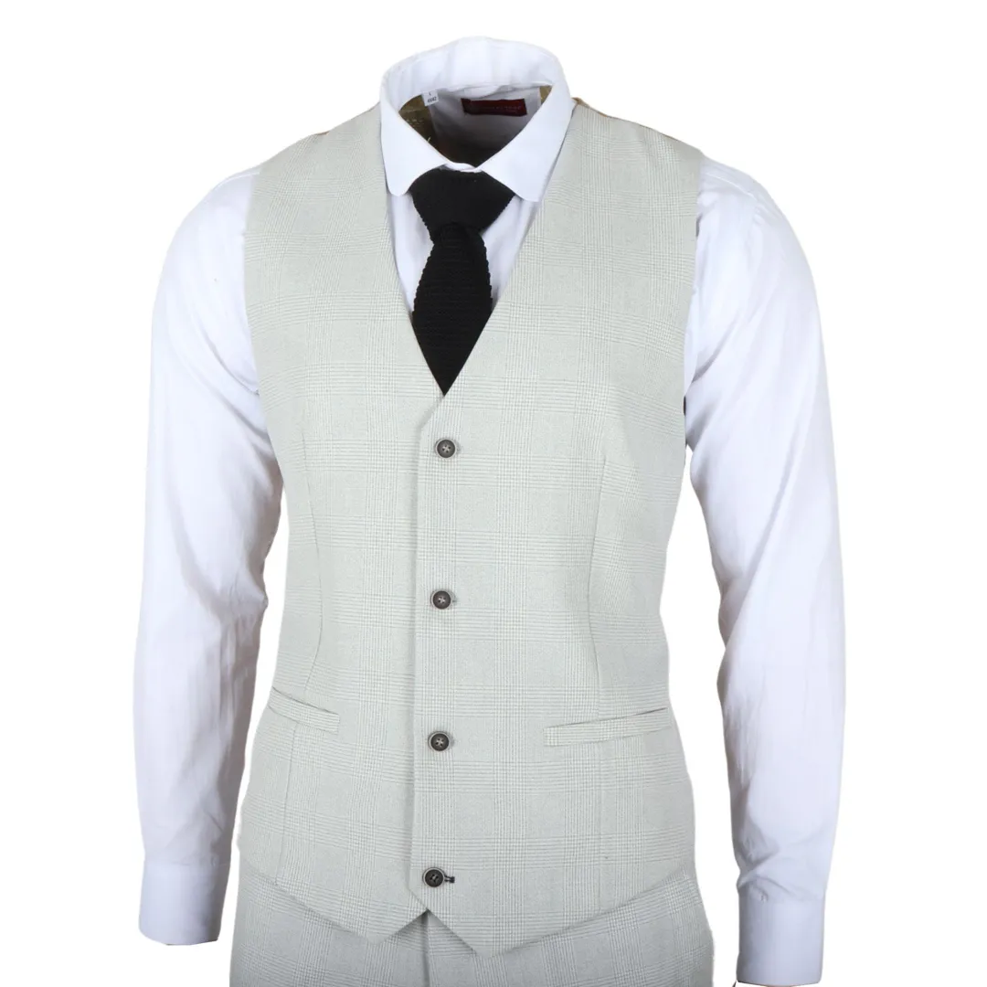 Miller – Men’s Grey Checked Tailored Fit Waistcoat
