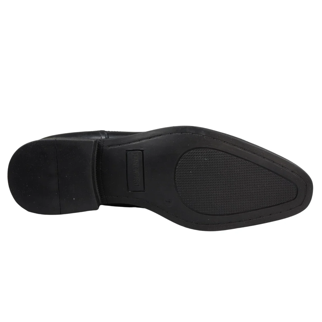 Mens Black Slip On Chelsea Boots Real Leather Smart Casual - Image 6