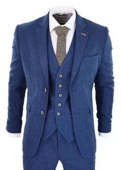 Cavani Orson – Blue Twill 3 Piece Suit