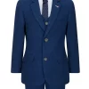 Boys 3 Piece Wool Suit Blue Tweed Vintage 1920s Classic 4 Pocket Waistcoat