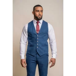 Orson – Men’s Blue Tweed Waistcoat