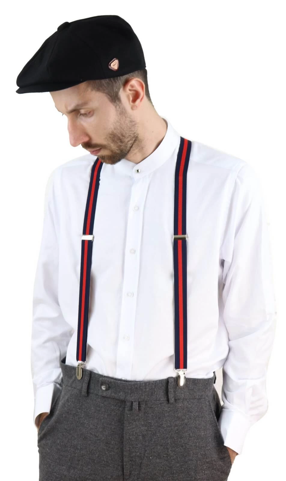 Mens Stripe Classic Trouser Suspenders - Image 6