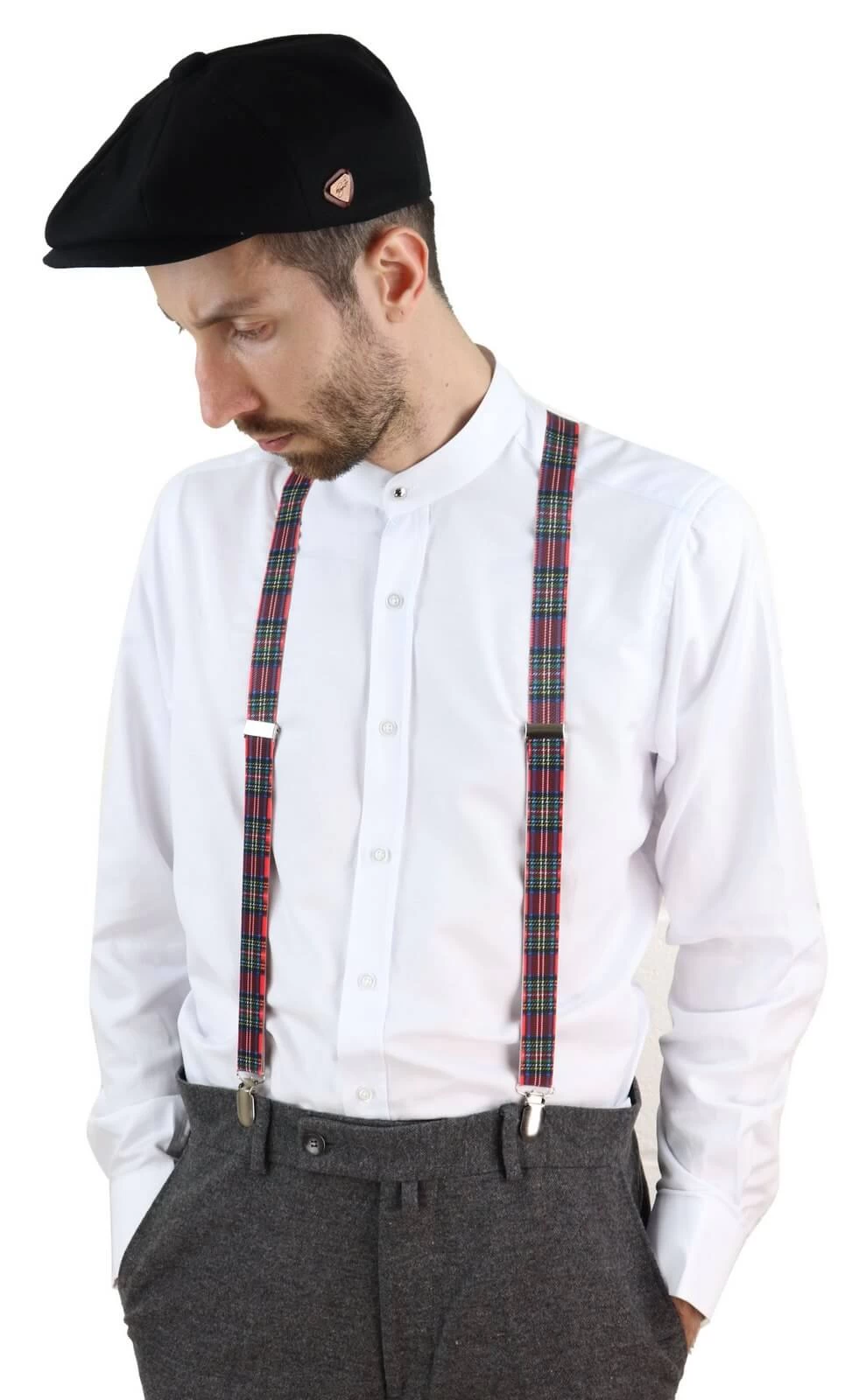 Mens Stripe Classic Trouser Suspenders - Image 12