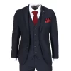 Parker – Men’s Navy 3 Piece Tailored Fit Wedding Suit