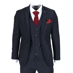 Parker β Menβs Navy 3 Piece Tailored Fit Wedding Suit