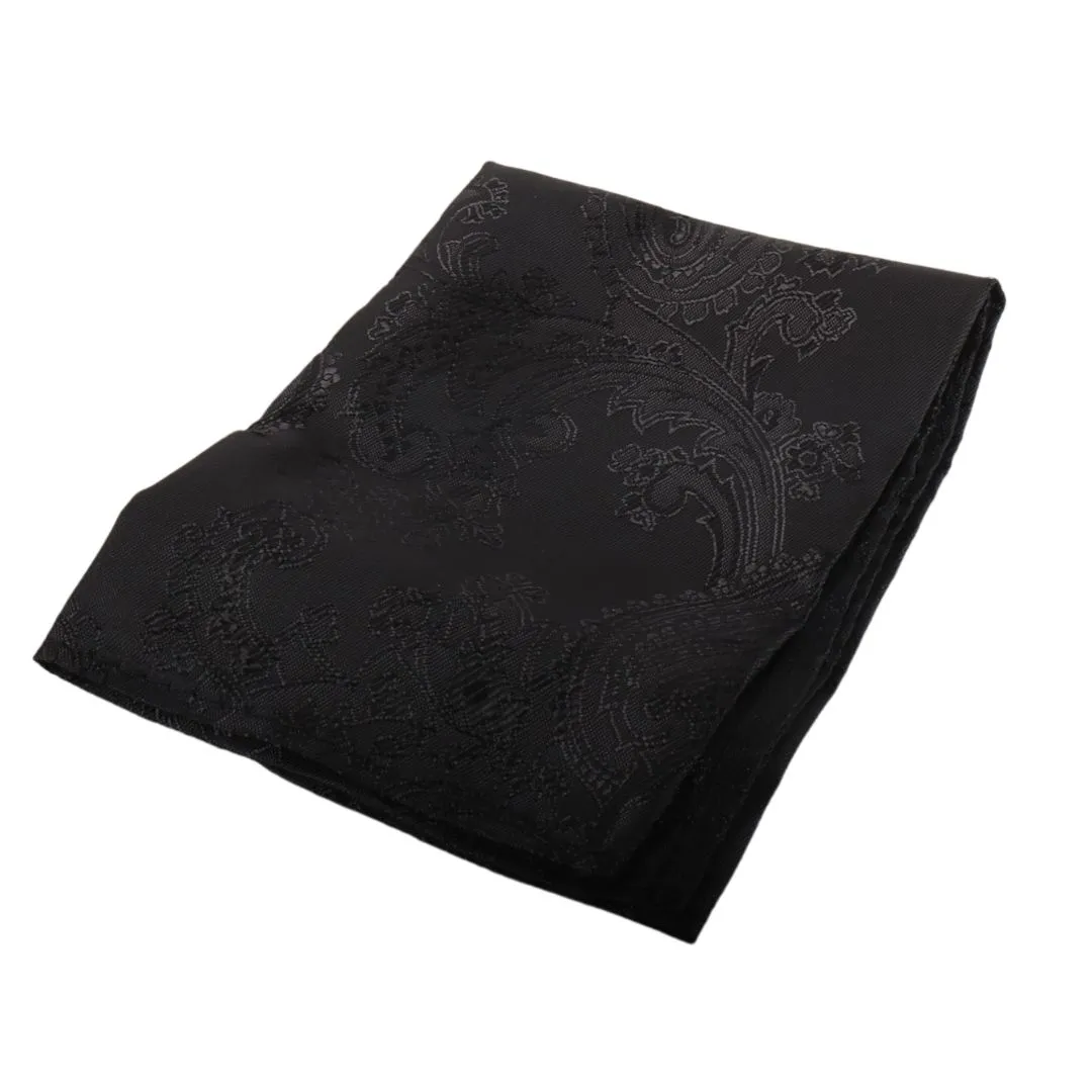 Men’s Black Bow Tie Pocket Square Cuff Links Gift Set - Image 4