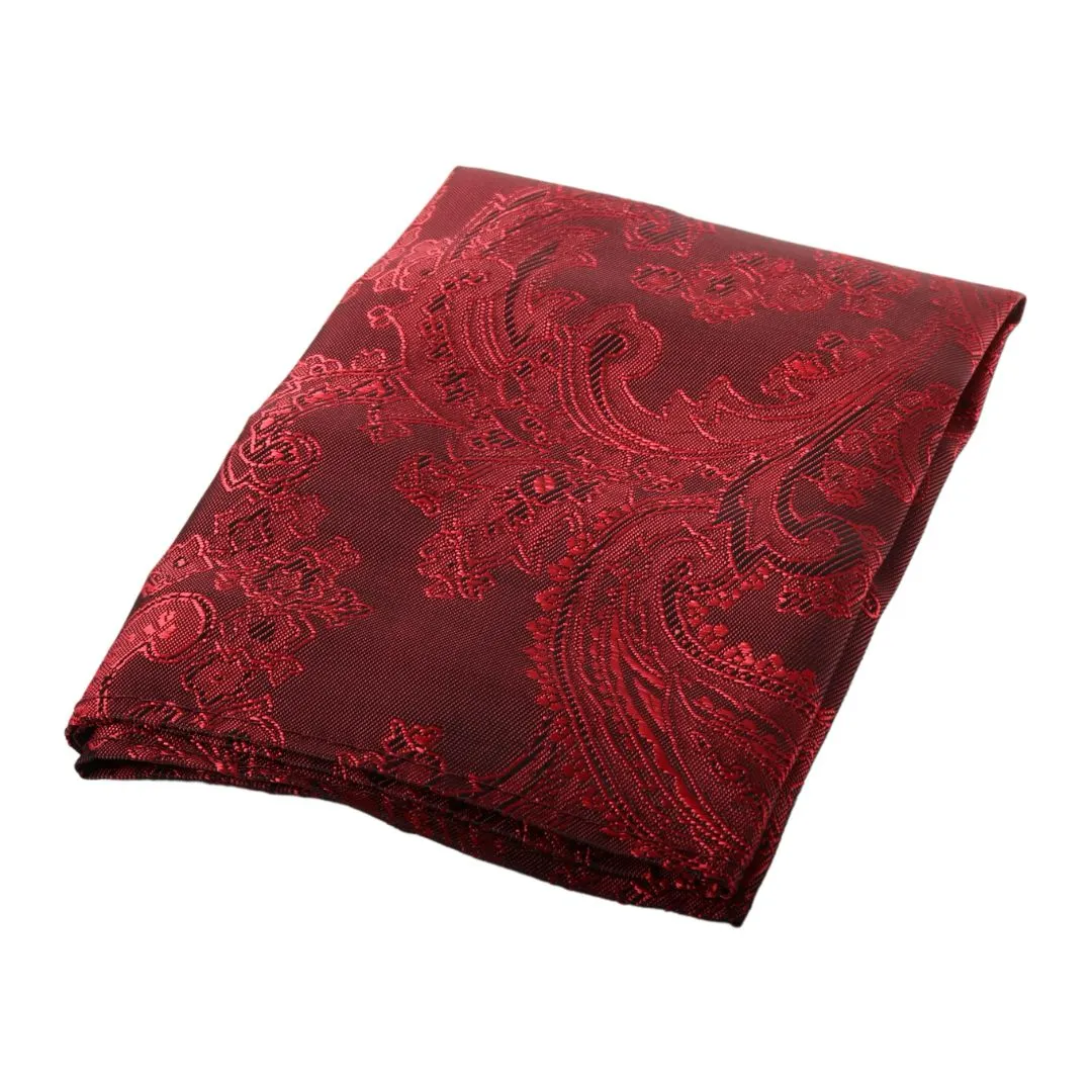 Men’s Wine Bow Tie Pocket Square Cuff Links Gift Set - Image 5