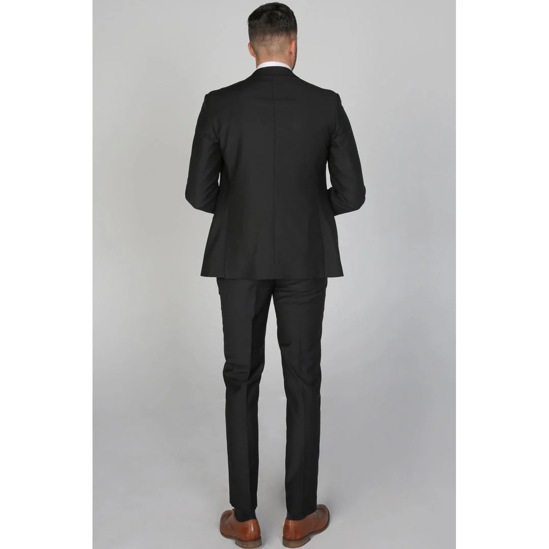 Parker – Men’s Plain Black Blazer - Image 5