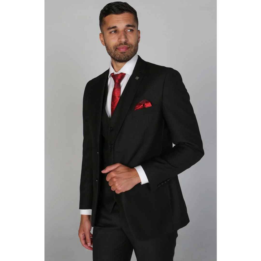 Parker – Men’s Plain Black Blazer - Image 2