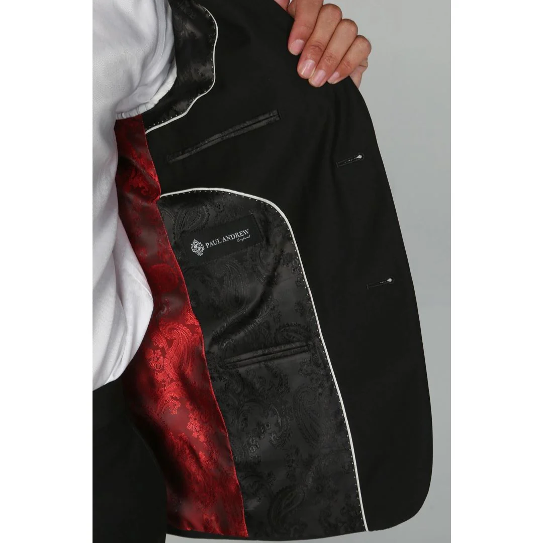 Parker – Men’s Plain Black Blazer - Image 3