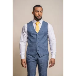 Phantom – Men’s Blue Check Waistcoat