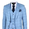 Plowman – Men’s Light Blue Checked Blazer