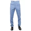 Plowman – Men’s Light Blue Checked Trousers