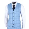 Plowman – Men’s Light Blue Checked Waistcoat