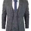 Cavani Power – Grey Glen Check 3 Piece Suit