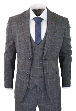 Cavani Power – Grey Glen Check 3 Piece Suit