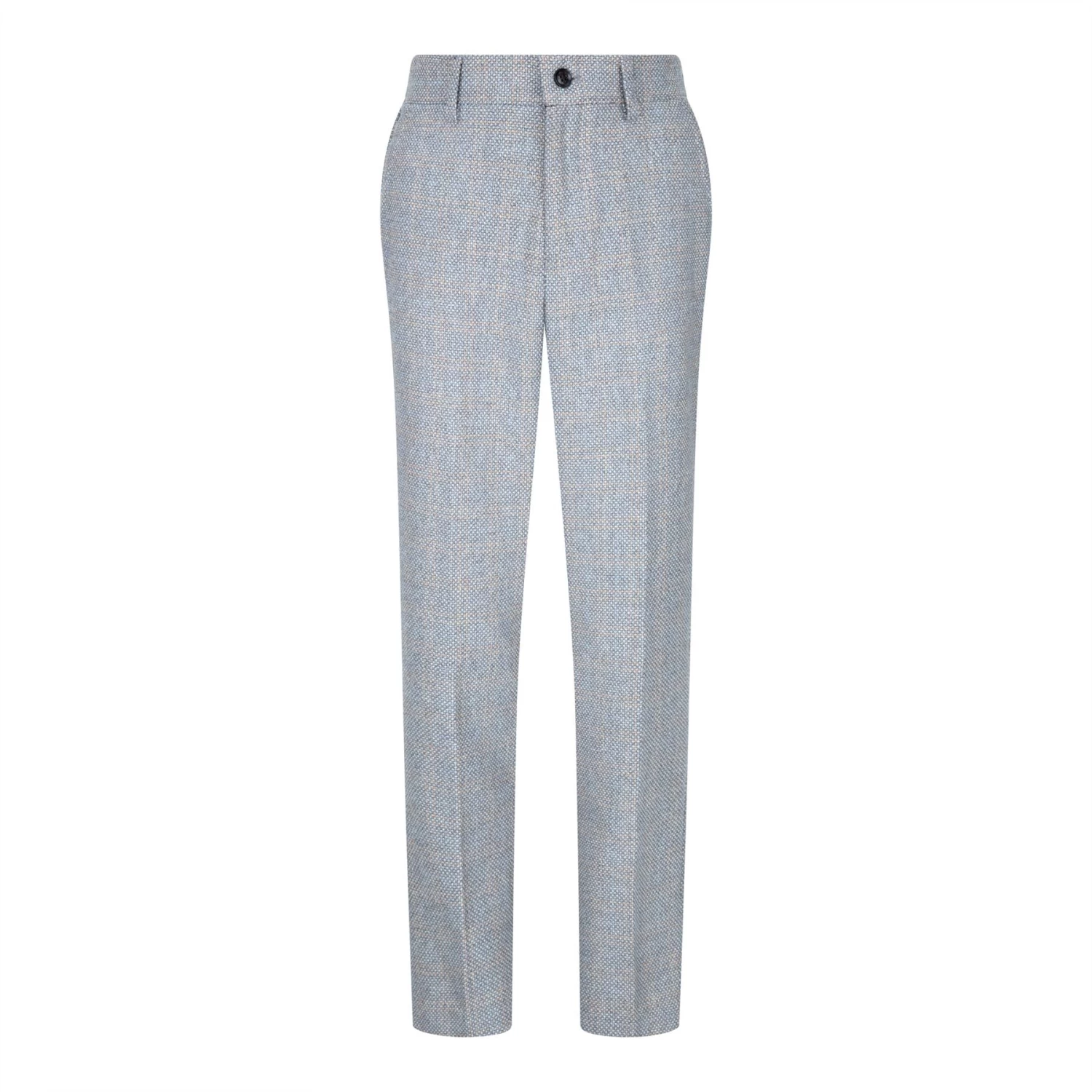 Boys 3 Piece Suit Cream Beige Tweed Check Vintage Retro Tailored Fit 1920s - Image 8